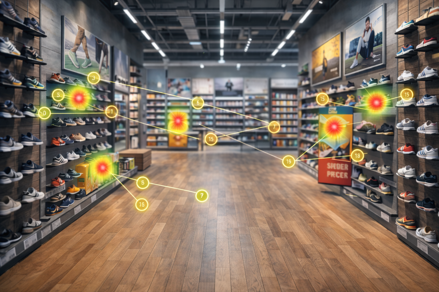 Eye tracking heatmap reclame